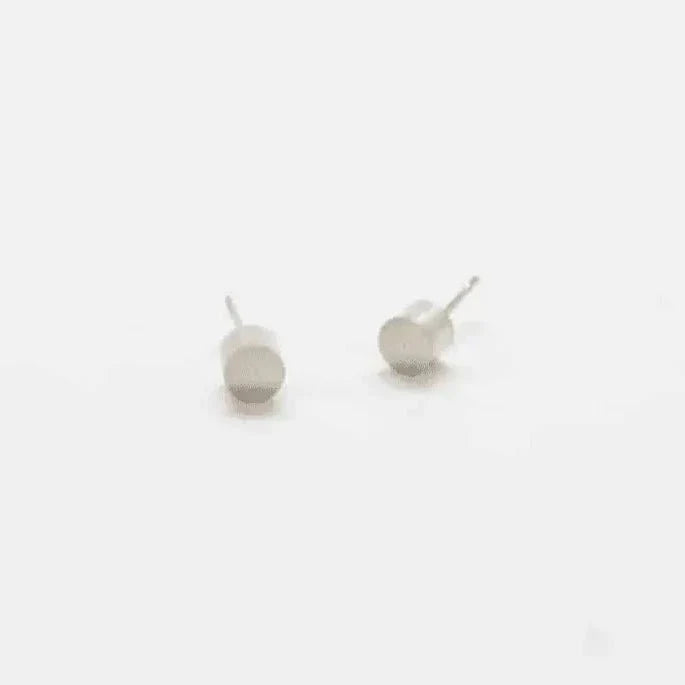 Silver Cylinder Geo Studs - Admiral Row