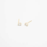 White CZ Oval Stud Earrings - Admiral Row